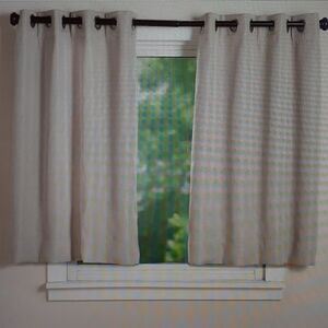 New P&H Madison Double Blackout Grommet Curtain Pair Driftwood Size 40"W × 54"L